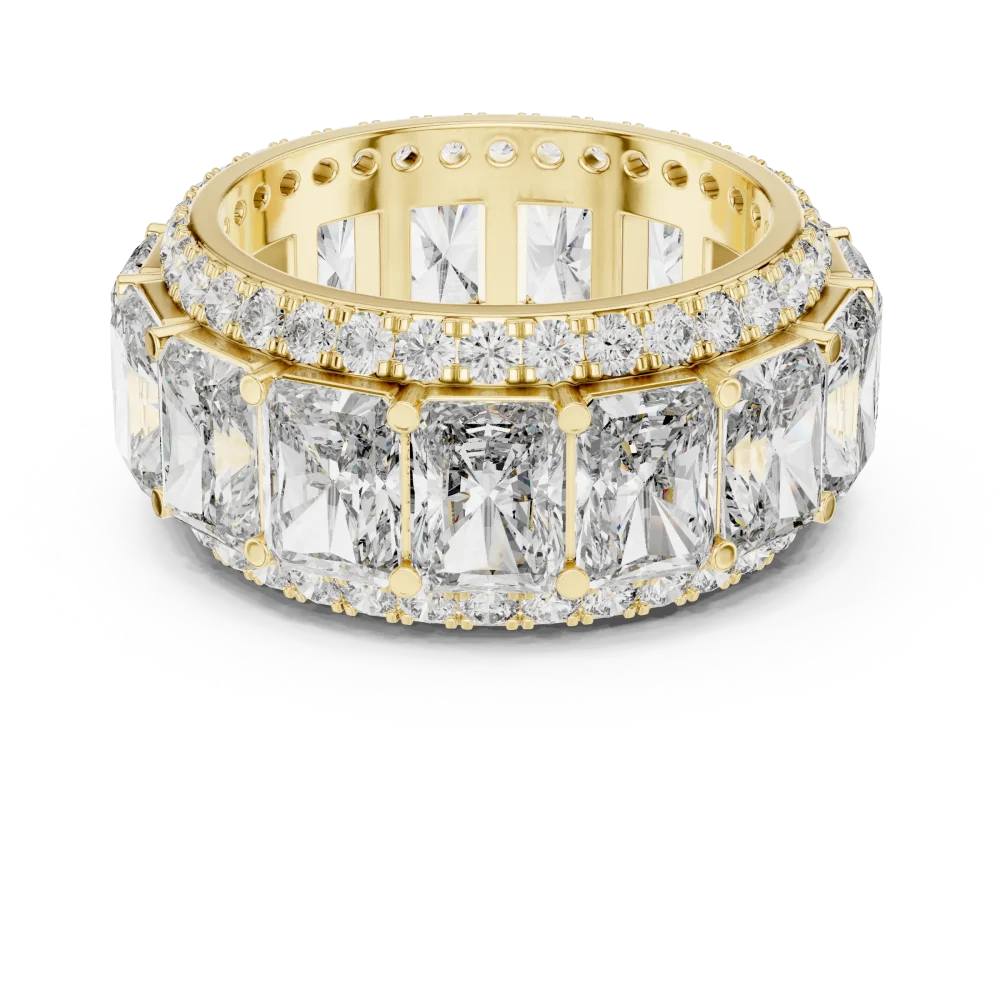 Ethereal Radiant and Round Diamond Architectural Eternity Band - Image 2