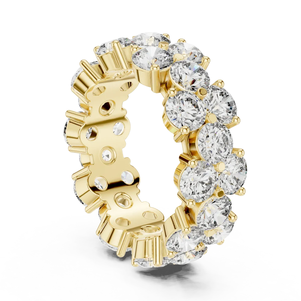 Infinite Radiance Round Cut Double Row Eternity Band - Image 3