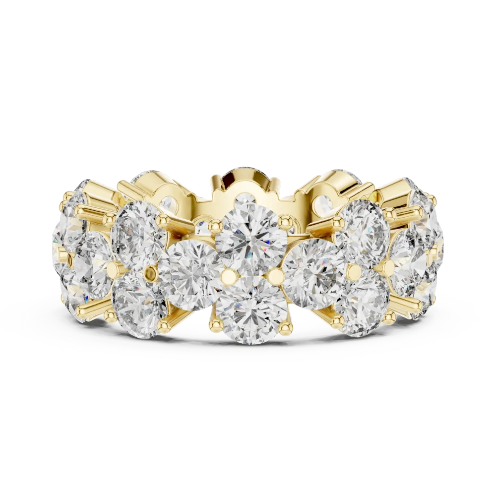 Infinite Radiance Round Cut Double Row Eternity Band - Image 4