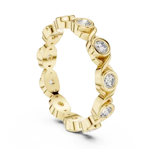 Infinite Geometric Round Cut Bezel-Set Eternity Band - Image 3