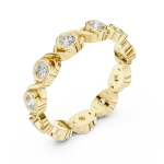 Infinite Geometric Round Cut Bezel-Set Eternity Band