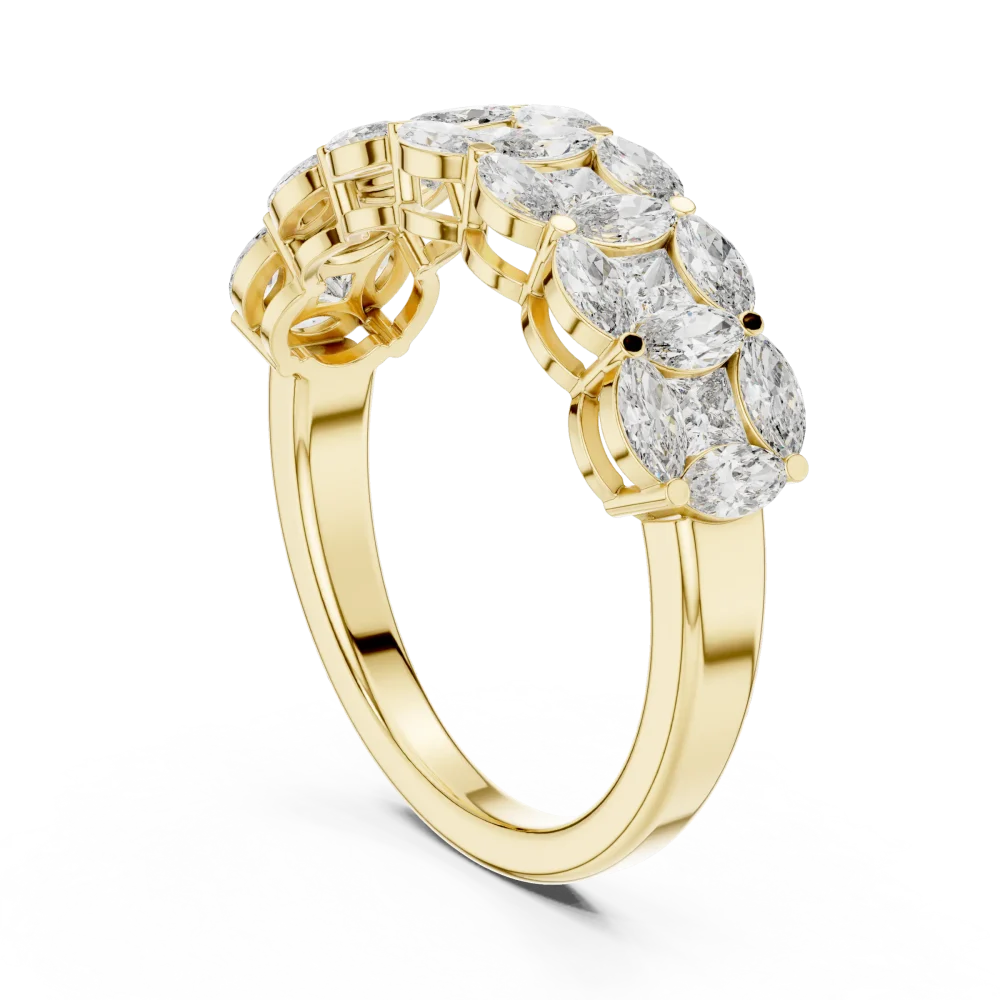 Symmetry Marquise and Princess Cut Statement Band - Image 3