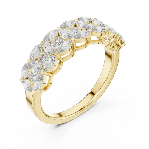 Symmetry Marquise and Princess Cut Statement Band