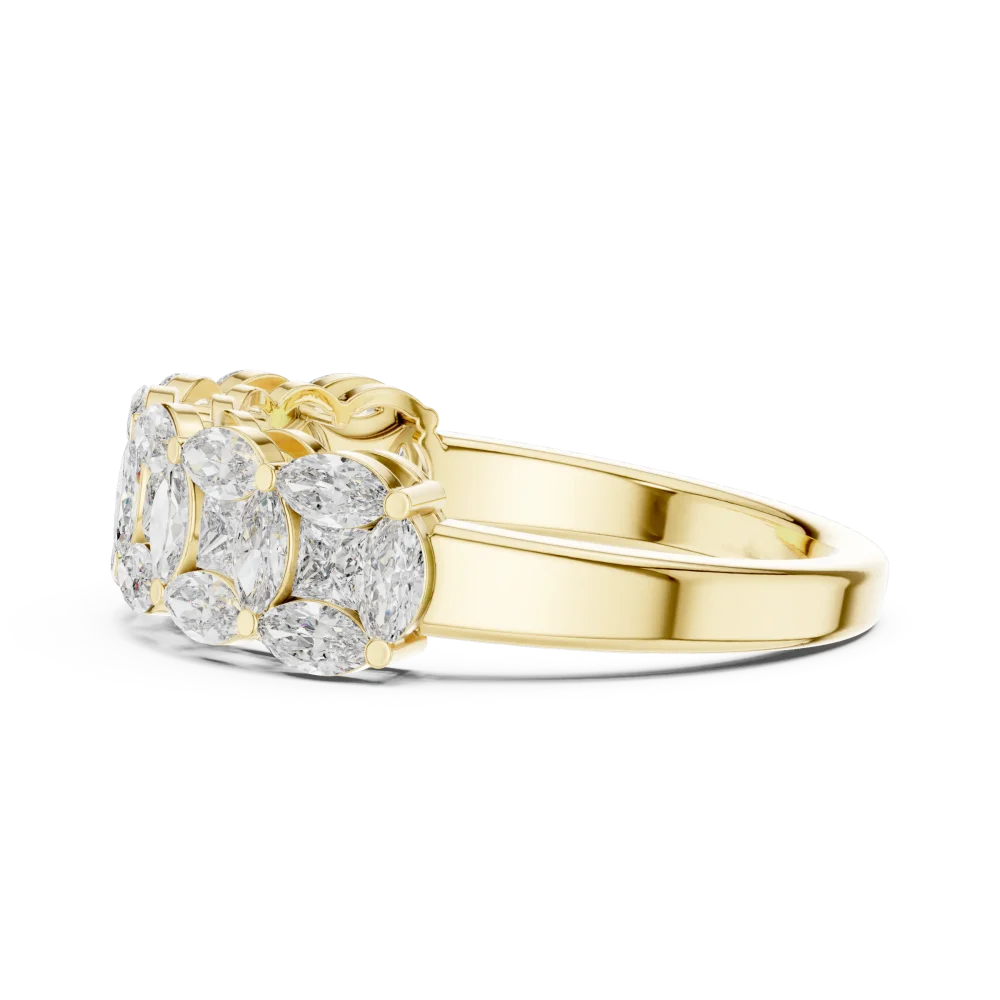 Symmetry Marquise and Princess Cut Statement Band - Image 4