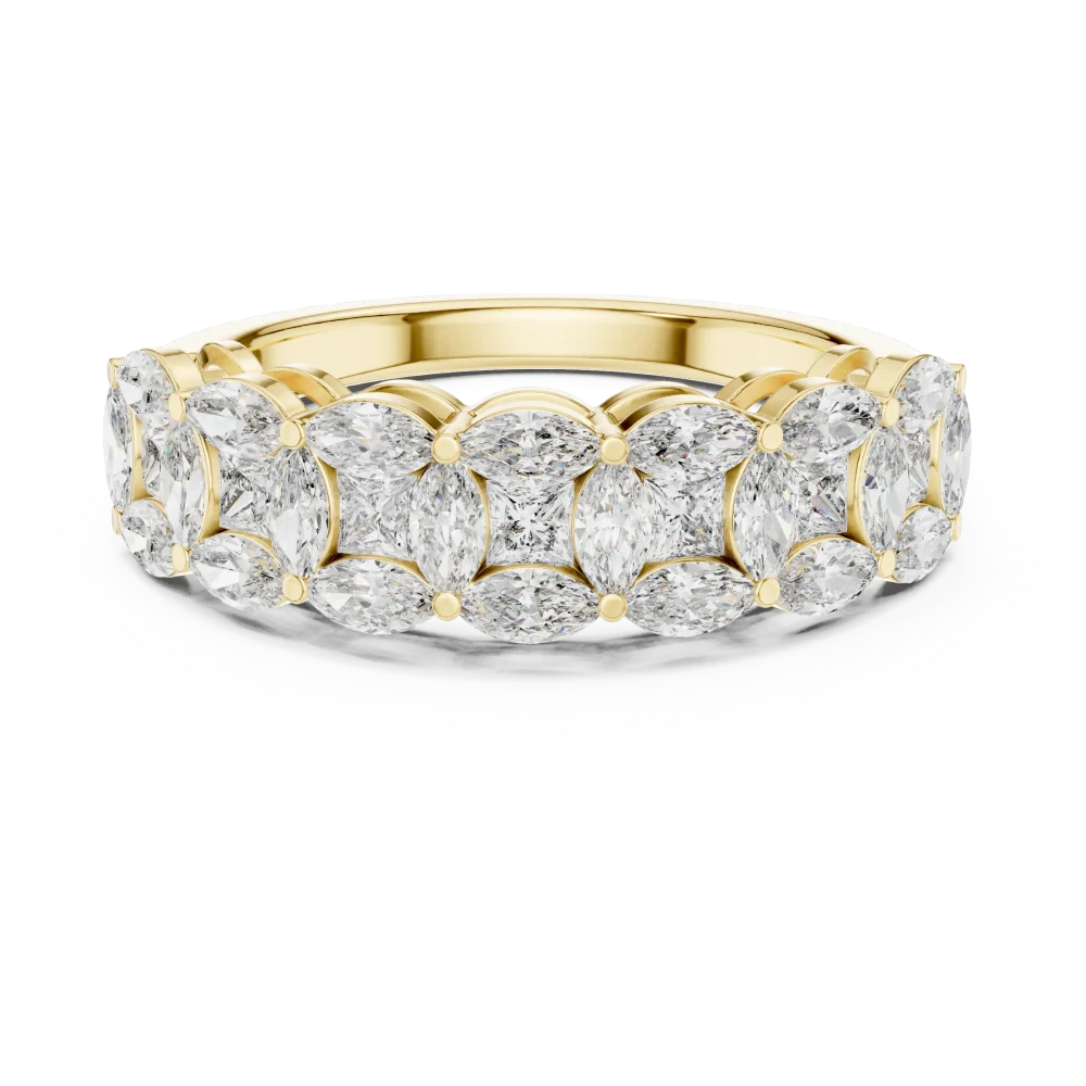 Symmetry Marquise and Princess Cut Statement Band - Image 2
