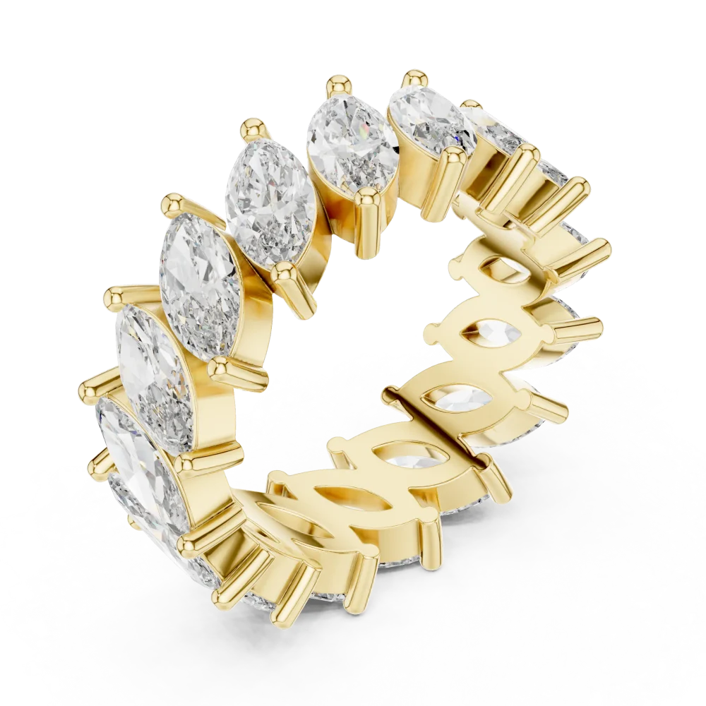 Embrace timeless elegance with this stunning marquise-cut eternity band, featuring brilliant DIAMEUR diamonds. Discover your new modern classic now.