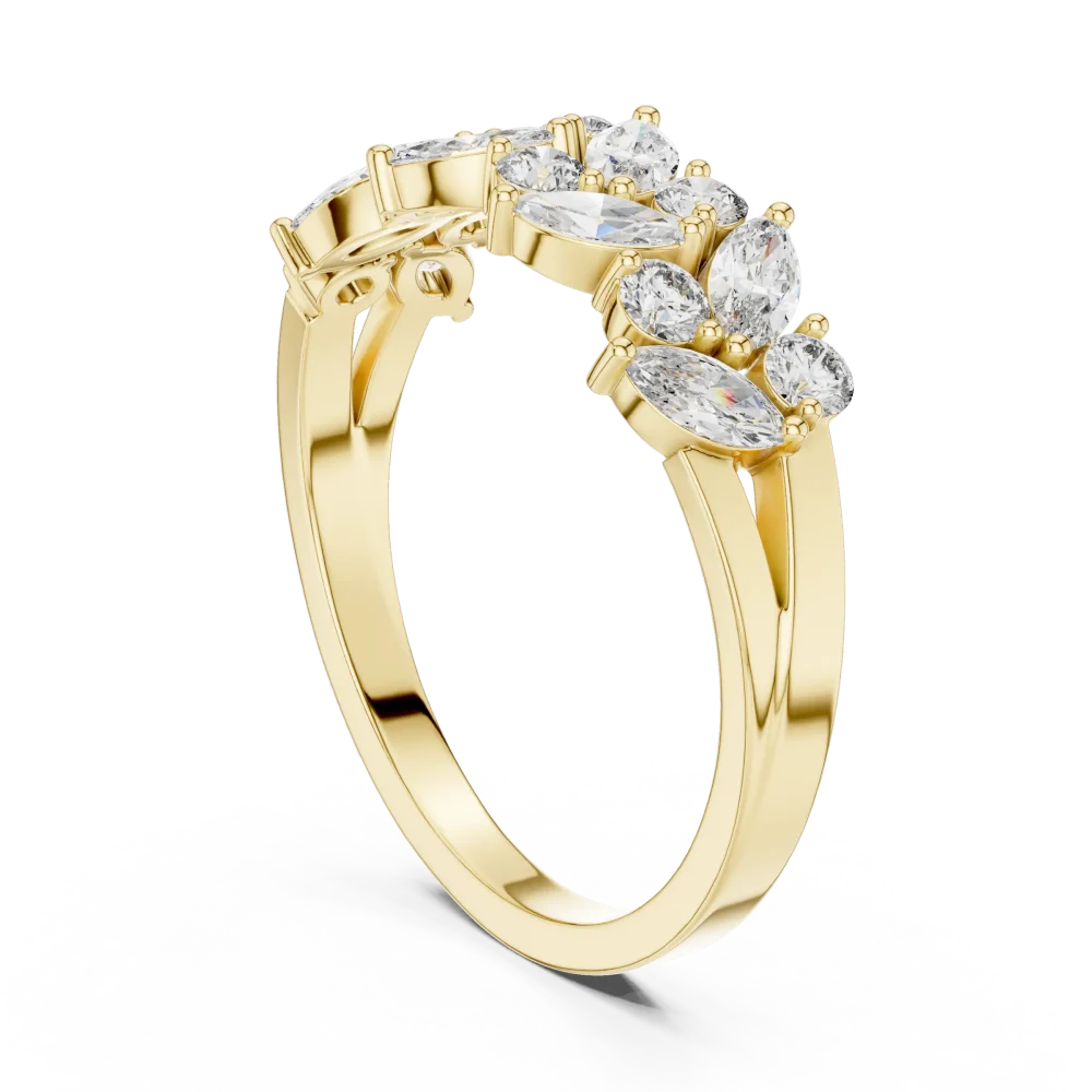 Ethereal Marquise and Round Cluster Statement Ring - Image 2
