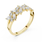 Ethereal Marquise and Round Cluster Statement Ring