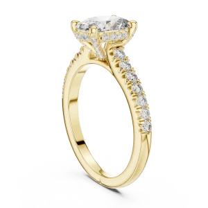 Essence Oval Cut Pavé-Set Solitaire Ring - Image 3