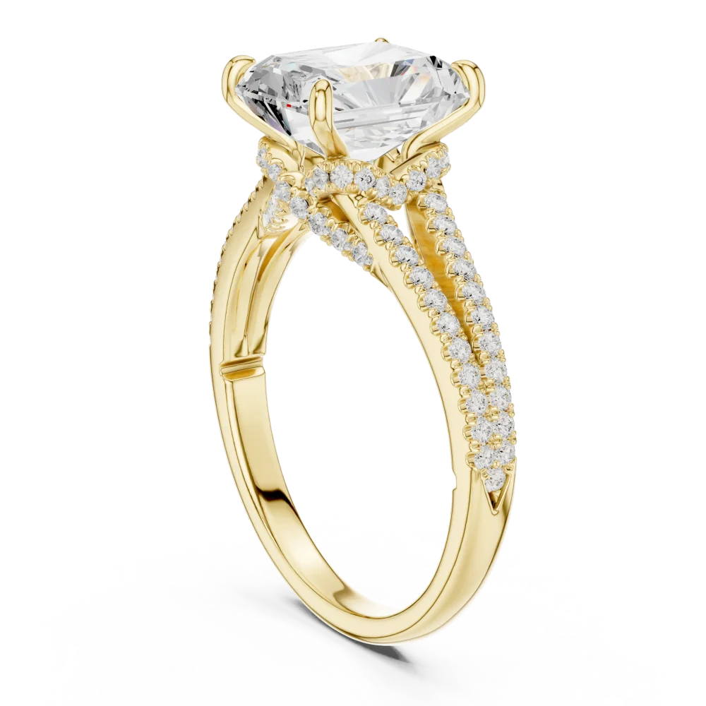 Radiant Ethereal Split-Shank Solitaire Ring - Image 3
