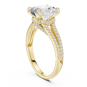 Radiant Luminary Split-Shank Solitaire Diamond Ring - Image 3