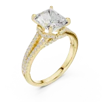 Radiant Luminary Split-Shank Solitaire Diamond Ring