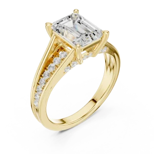 Ethereal Emerald Cut Solitaire Engagement Ring
