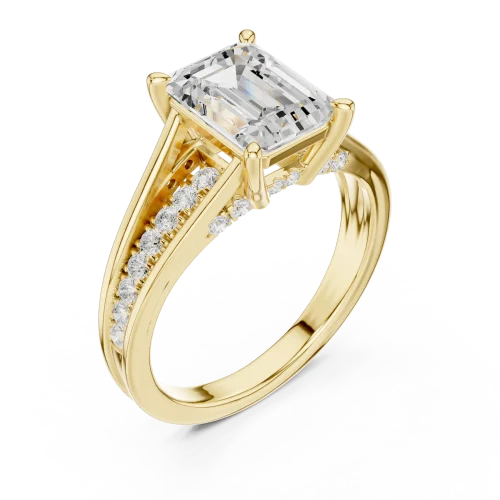 Ethereal Emerald Cut Solitaire Engagement Ring