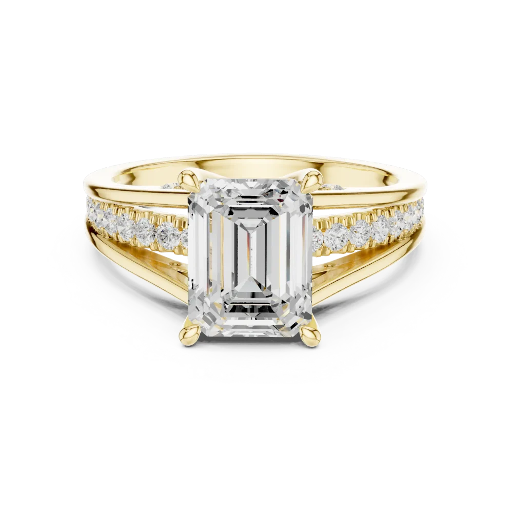 Ethereal Emerald Cut Solitaire Engagement Ring - Image 2