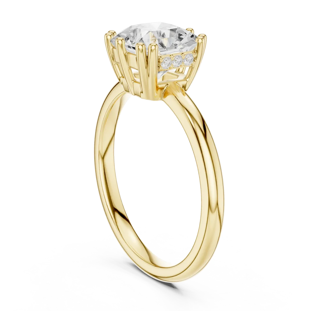 Ethereal Radiant Cut Solitaire Architectural Statement Ring - Image 3