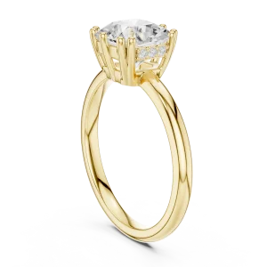 Ethereal Radiant Cut Solitaire Architectural Statement Ring - Image 3