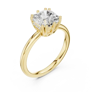 Ethereal Radiant Cut Solitaire Architectural Statement Ring
