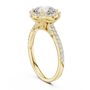 Luminary Cushion Cut Halo Solitaire Engagement Ring - Image 3
