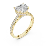 Ethereal Heart Cut Solitaire Pavé Engagement Ring