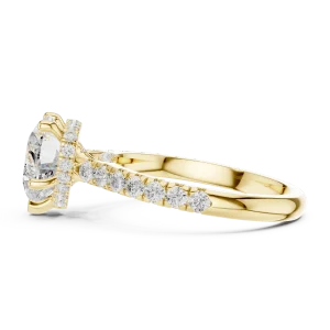 Ethereal Heart Cut Hidden Halo Solitaire Ring - Image 4