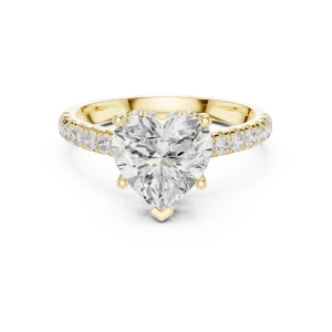Ethereal Heart Cut Hidden Halo Solitaire Ring - Image 2