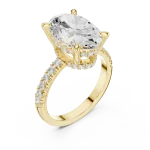 Ethereal Oval Cut Hidden Halo Solitaire Ring