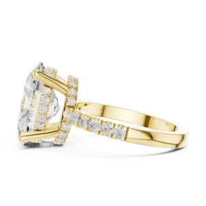 Ethereal Oval Cut Hidden Halo Solitaire Ring - Image 4