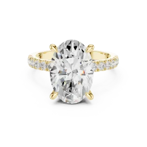 Ethereal Oval Cut Hidden Halo Solitaire Ring - Image 2