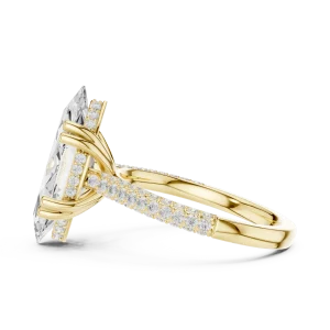 Ethereal Marquise Solitaire Pavé Engagement Ring - Image 4