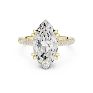 Ethereal Marquise Solitaire Pavé Engagement Ring - Image 2