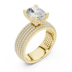 Lumina Oval Cut Pavé Solitaire Ring