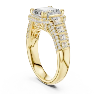 Luminary Asscher Solitaire Architectural Statement Ring - Image 3