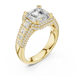 Luminary Asscher Solitaire Architectural Statement Ring