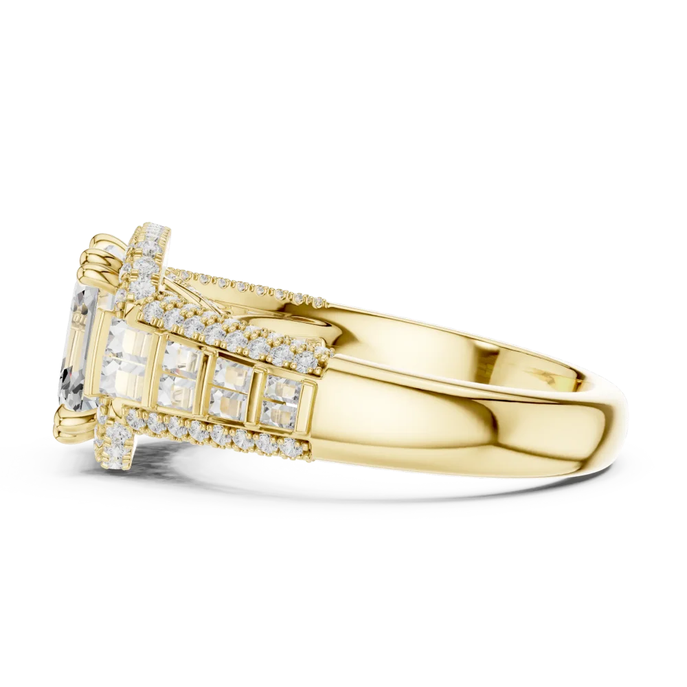 Luminary Asscher Solitaire Architectural Statement Ring - Image 4