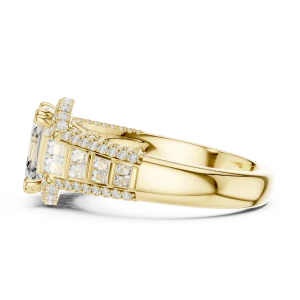 Luminary Asscher Cut Architectural Solitaire Engagement Ring - Image 4