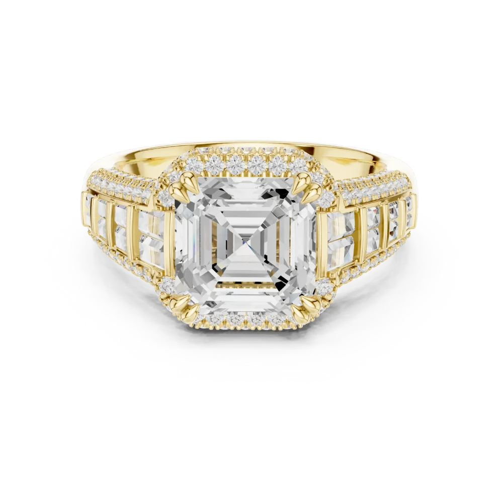 Luminary Asscher Cut Architectural Solitaire Engagement Ring - Image 2