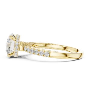 Luminary Round Brilliant Pavé Solitaire Engagement Ring - Image 4