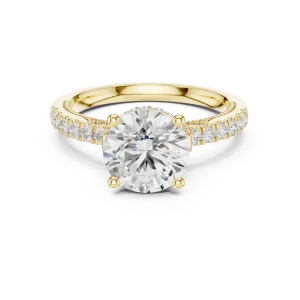 Luminary Round Brilliant Pavé Solitaire Engagement Ring - Image 2