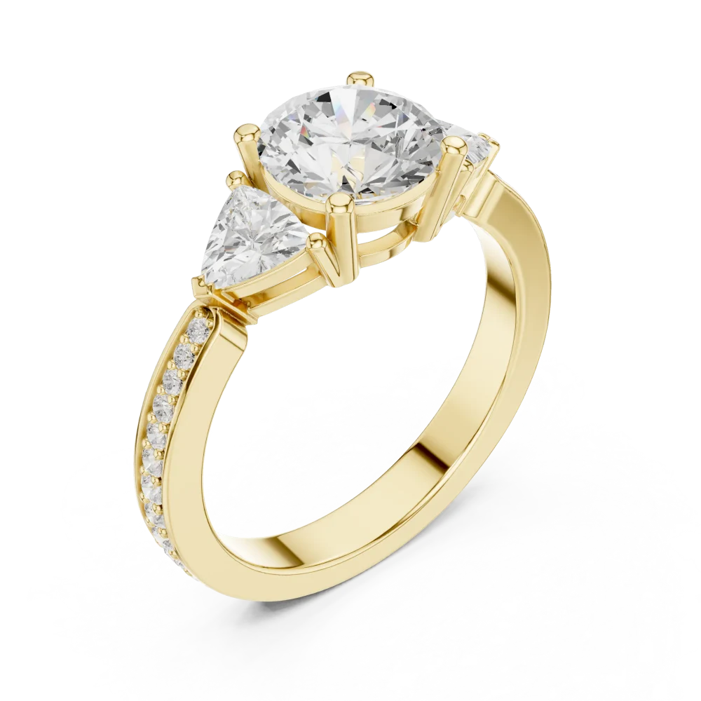 Experience the brilliance of a 1.5ct center stone with this luxurious Solitaire ring. Shop this sustainable, handcrafted design for your engagement.