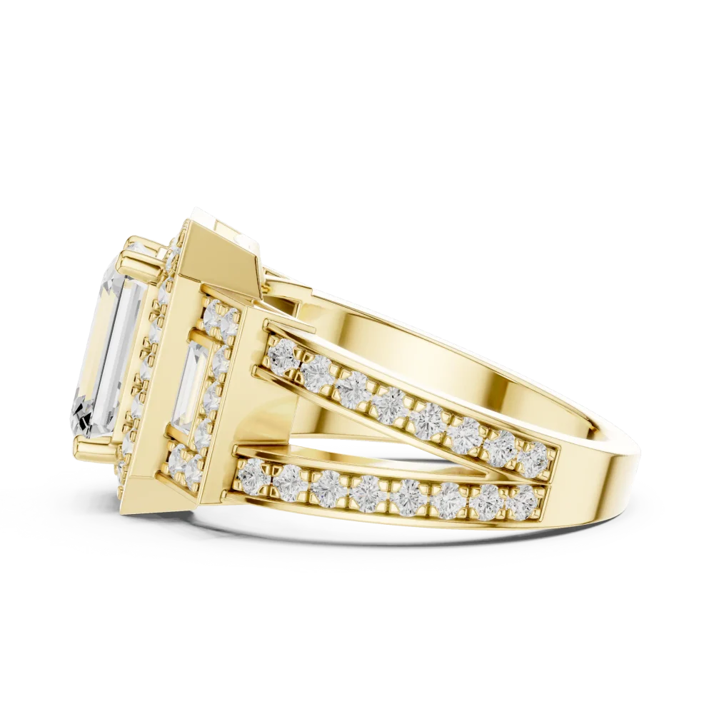 Luminary Emerald Cut Architectural Solitaire Ring - Image 4