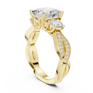 Luminary Princess Cut Three-Stone Solitaire Ring - Image 3
