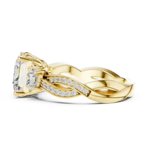 Luminary Princess Cut Three-Stone Solitaire Ring - Image 4