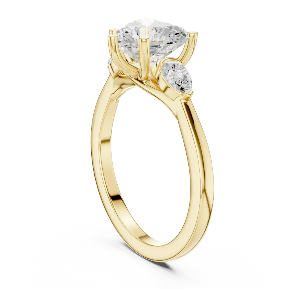 Ethereal Heart Solitaire Trilogy Diamond Ring - Image 3