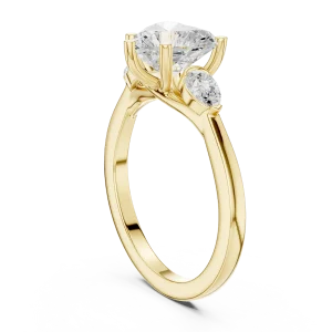 Ethereal Heart Solitaire Trilogy Diamond Ring - Image 3