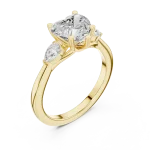 Ethereal Heart Solitaire Trilogy Diamond Ring