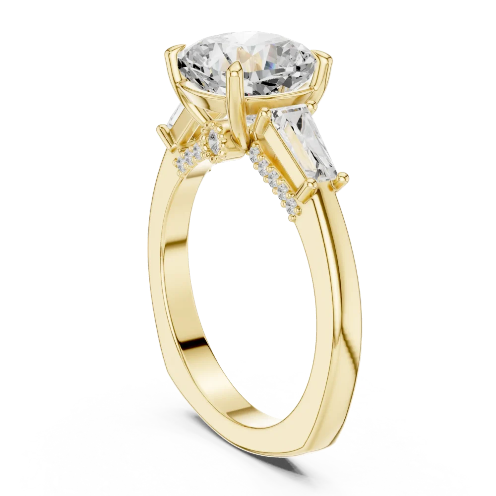 Luminary Cushion Cut Three-Stone Solitaire Engagement Ring - Image 3