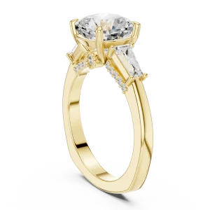 Luminary Cushion Cut Three-Stone Solitaire Engagement Ring - Image 3