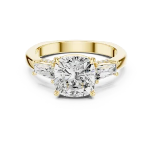 Luminary Cushion Cut Three-Stone Solitaire Engagement Ring - Image 2