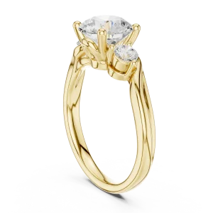 Ethereal Round Brilliant Three-Stone Solitaire Ring - Image 3